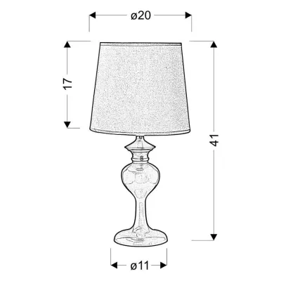 Moderní stolní lampa BERKANE - 1xE14, 40W, bílá / modrá