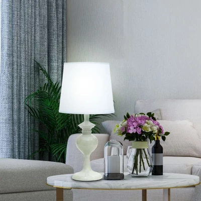 Moderní stolní lampa BERKANE - 1xE14, 40W, bílá / modrá