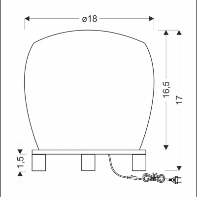 Stolní designová LED lampa BERLOZ - 6,6W, 3000K (teplá bílá), černá