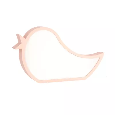 Stolní LED lampička do dětského pokoje BIRD - 12W, 3000K (teplá bílá), růžová
