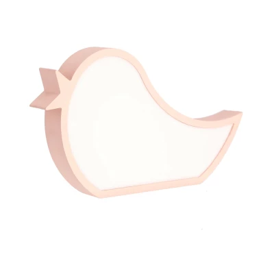 Stolní LED lampička do dětského pokoje BIRD - 12W, 3000K (teplá bílá), růžová