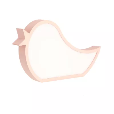 Stolní LED lampička do dětského pokoje BIRD - 12W, 3000K (teplá bílá), růžová