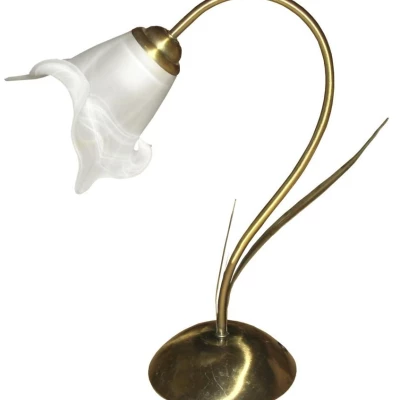 Rustikální stolní lampa BOLERO - 1xE27, 60W, patina / bílá