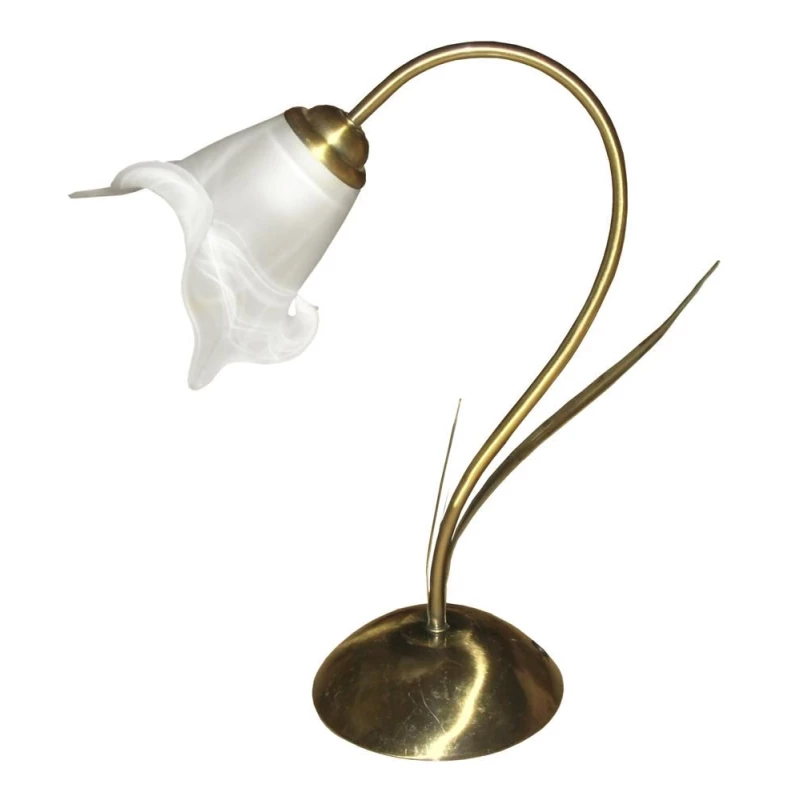 Rustikální stolní lampa BOLERO - 1xE27, 60W, patina / bílá