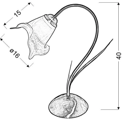 Rustikální stolní lampa BOLERO - 1xE27, 60W, patina / bílá