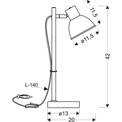 Stolní skandinávská lampa BONDO - 1xE14, 40W, přírodní dřevo / bílá