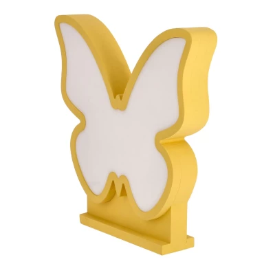 Stolní dětská LED lampička BUTTERFLY - 14W, 3000K (teplá bílá), žlutá