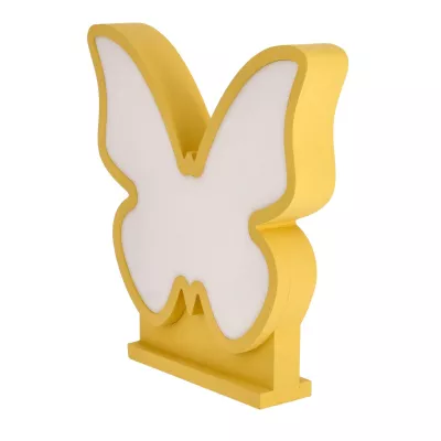 Stolní dětská LED lampička BUTTERFLY - 14W, 3000K (teplá bílá), žlutá