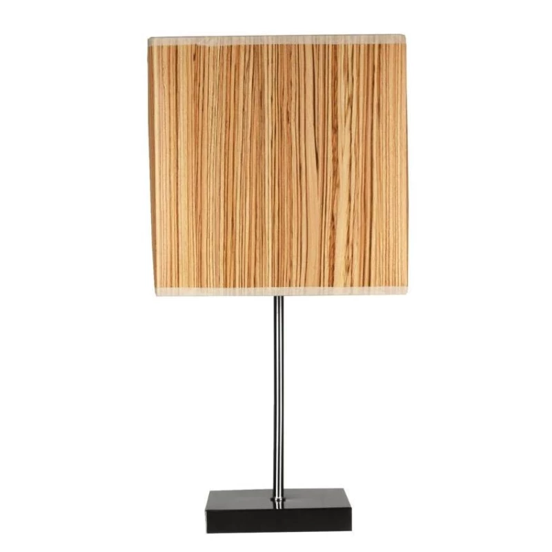 Stolní moderní lampa CAJMAN - 1xE14, 40W, imitace borovice