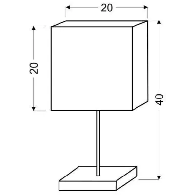 Stolní moderní lampa CAJMAN - 1xE14, 40W, imitace borovice