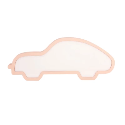 LED stolní lampa do dětského pokoje CAR - 11W, 3000K (teplá bílá), růžová