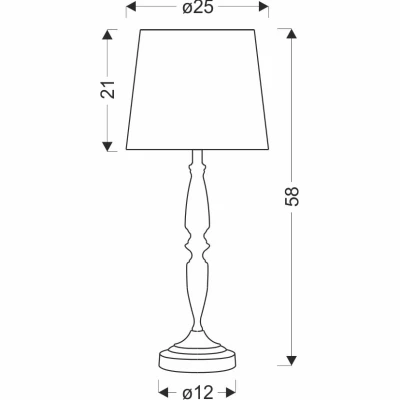 Stolní lampa na noční stolek CARDINALE 3 - 1xE27, 40W, tmavá šedá / béžová