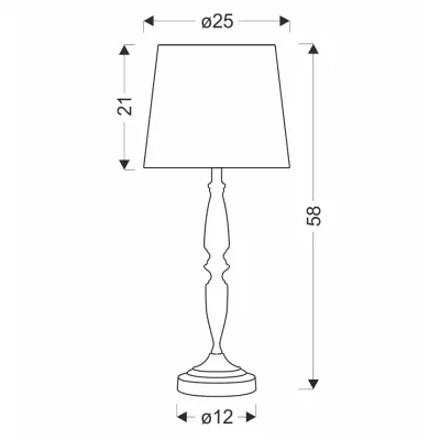 Stolní lampa na noční stolek CARDINALE 3 - 1xE27, 40W, tmavá šedá / šedá