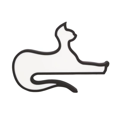 Stolní LED lampička do dětského pokoje CAT - 13W, 3000K (teplá bílá), černá