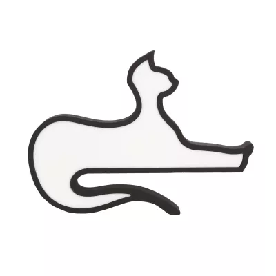 Stolní LED lampička do dětského pokoje CAT - 13W, 3000K (teplá bílá), černá