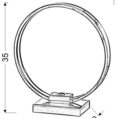 Stolní LED designová lampa CIRCLE - 9W, 3000K, (teplá bílá), chromovaná