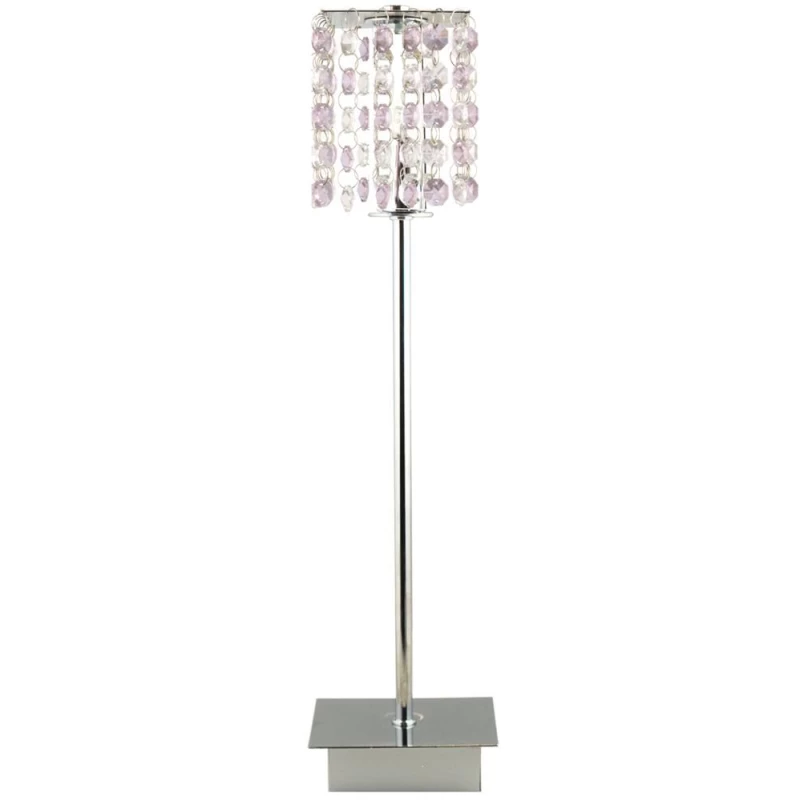 Moderní stolní lampa CLASSIC - 1xG9, 40W, chromovaná / fialová