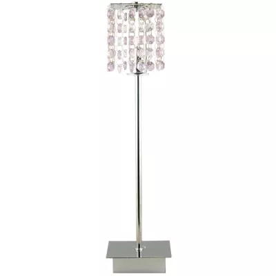 Moderní stolní lampa CLASSIC - 1xG9, 40W, chromovaná / fialová