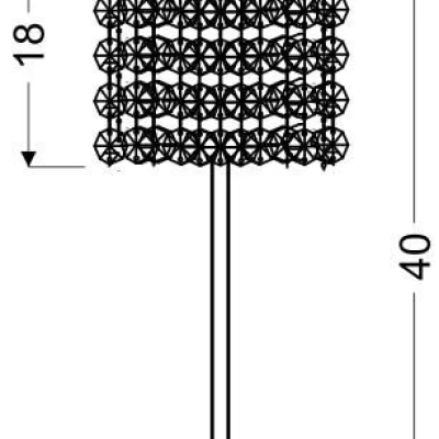Moderní stolní lampa CLASSIC - 1xG9, 40W, chromovaná / fialová