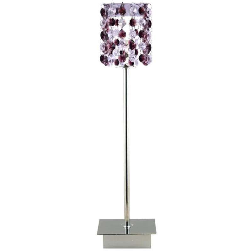 Moderní stolní lampa CLASSIC - 1xG9, 40W, chromovaná / vínová