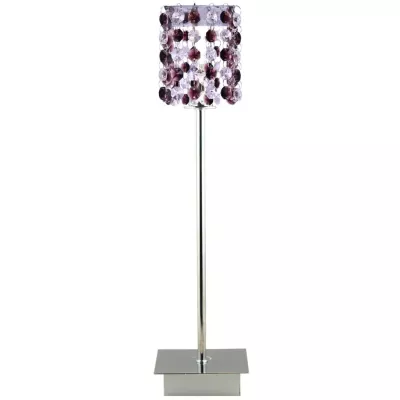 Moderní stolní lampa CLASSIC - 1xG9, 40W, chromovaná / vínová