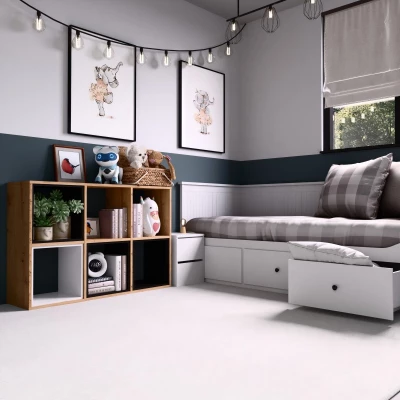 VÝPRODEJ - Policový regál RAINIS 2 - dub artisan