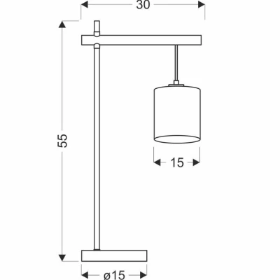 Stolní lampa COMBI - 1xE27, 60W, černá / hnědá / béžová