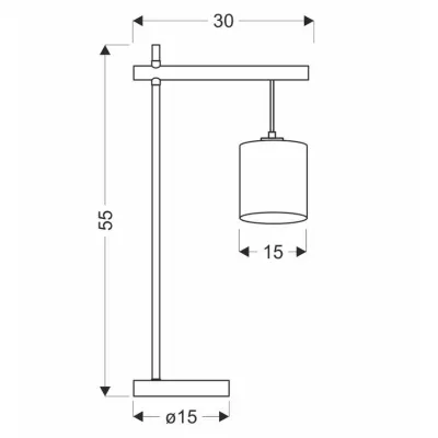 Stolní lampa COMBI - 1xE27, 60W, černá / hnědá / béžová