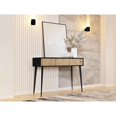 VÝPRODEJ - Konzola KAROL - dub artisan / černý