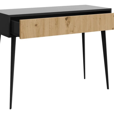 VÝPRODEJ - Konzola KAROL - dub artisan / černý