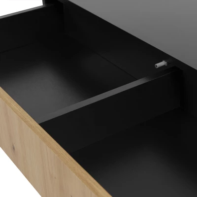 VÝPRODEJ - Konzola KAROL - dub artisan / černý