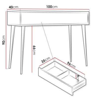 VÝPRODEJ - Konzola KAROL - dub artisan / černý