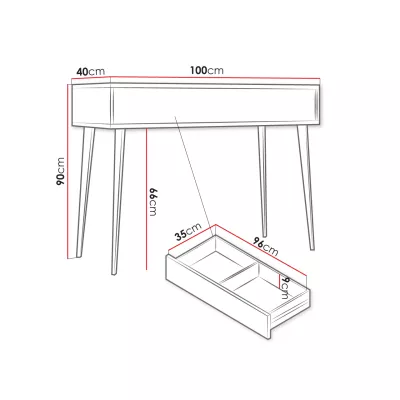 VÝPRODEJ - Konzola KAROL - dub artisan / černý