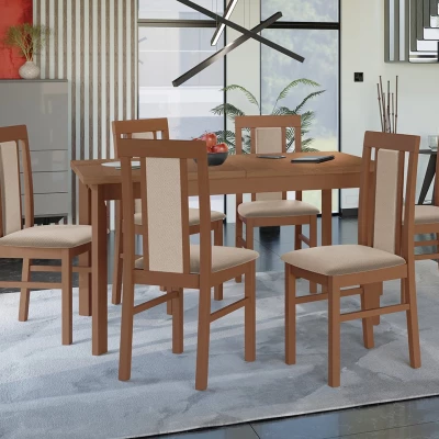 VÝPRODEJ - Jídelní sestava 6+1 HARDIN 4 - olše / béžová