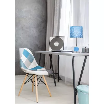 Moderní stolní lampa CORT - 1xE27, 60W, modrá