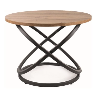 VÝPRODEJ - Konferenční stolek DIDIER - dub / černý