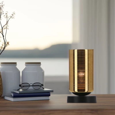 Moderní stolní lampa COX - 1xE27, 60W, zlatá