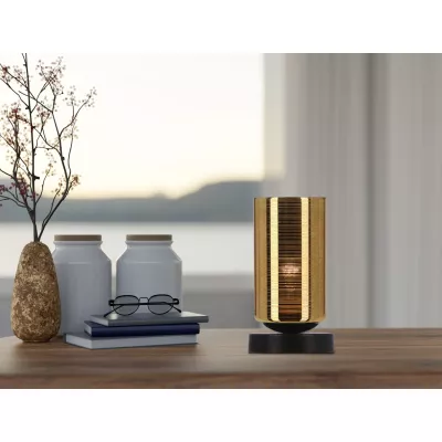 Moderní stolní lampa COX - 1xE27, 60W, zlatá