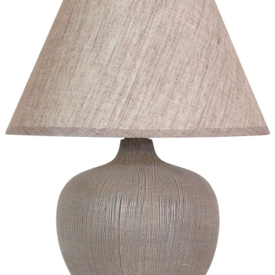 Stolní keramická lampa CROBI - 1xE14, 40W, hnědá