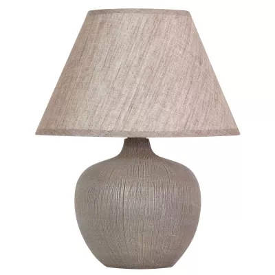 Stolní keramická lampa CROBI - 1xE14, 40W, hnědá
