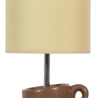 Designová stolní lampička CYNKA - 1xE27, 60W, hnědá