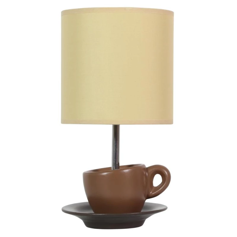 Designová stolní lampička CYNKA - 1xE27, 60W, hnědá
