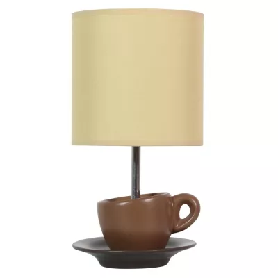 Designová stolní lampička CYNKA - 1xE27, 60W, hnědá