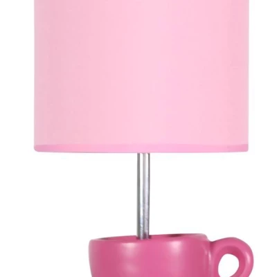 Designová stolní lampička CYNKA - 1xE27, 60W, růžová