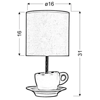 Designová stolní lampička CYNKA - 1xE27, 60W, růžová