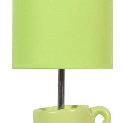 Designová stolní lampička CYNKA - 1xE27, 60W, pistáciová