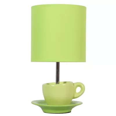 Designová stolní lampička CYNKA - 1xE27, 60W, pistáciová