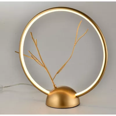 Stolní designová LED lampa DAVOS - 11,5W, 3000K (teplá bílá), zlatá