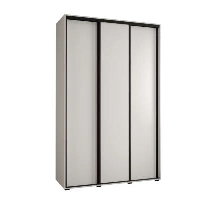 VÝPRODEJ - Šatní skříň ASIRI 1 - 160/60 cm, bílá / černá