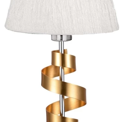 Stolní lampa DENIS - 1xE27, 60W, chromovaná / zlatá